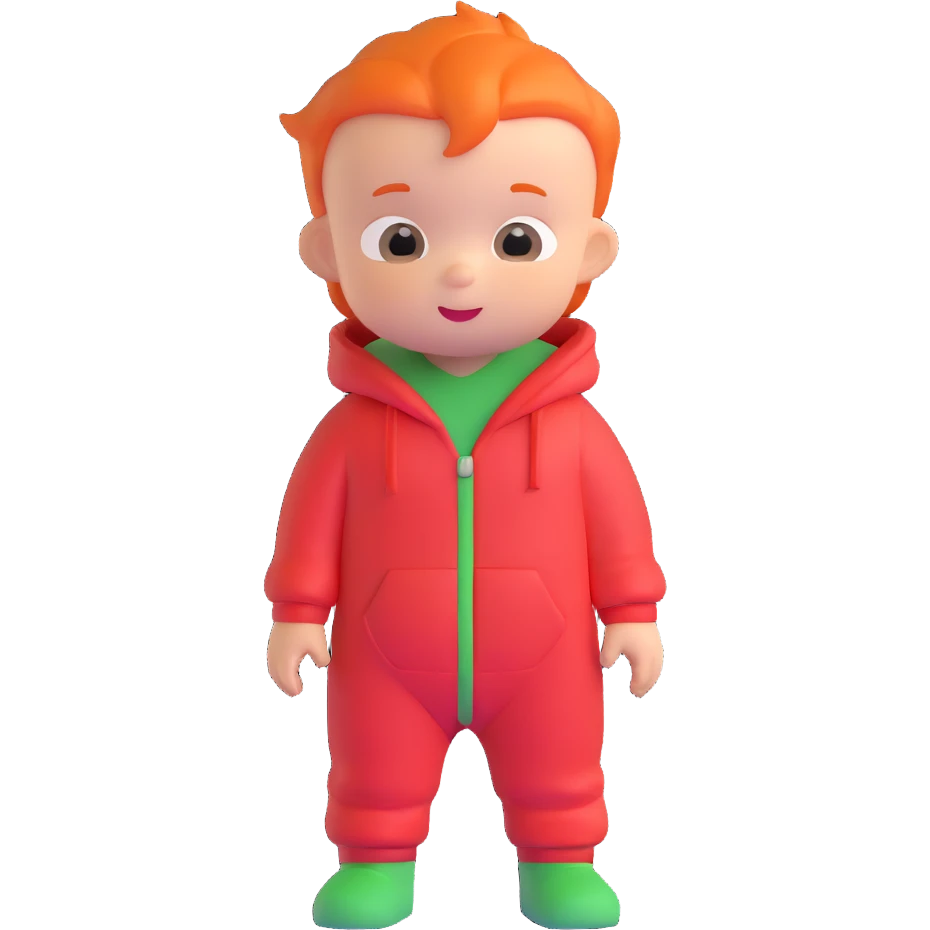 baby Jack Jack from The Incredibles with orange hair in red onesie emoji