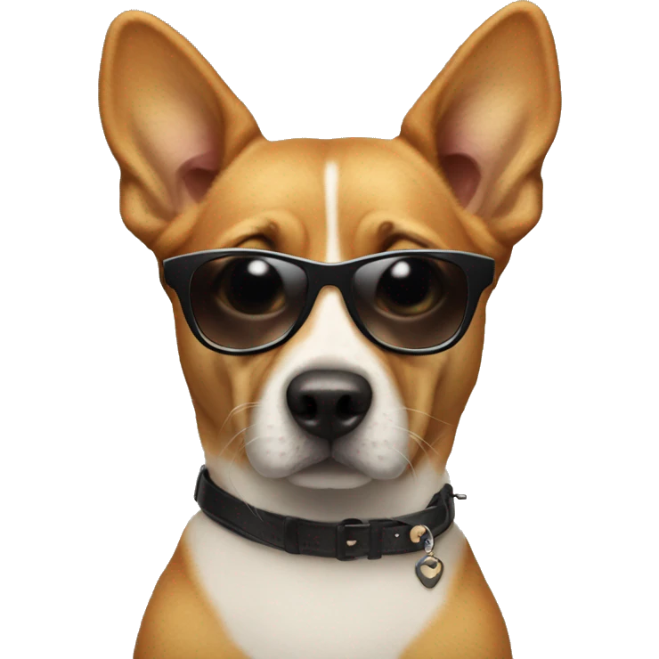 Supper cool dog with sunnies  emoji