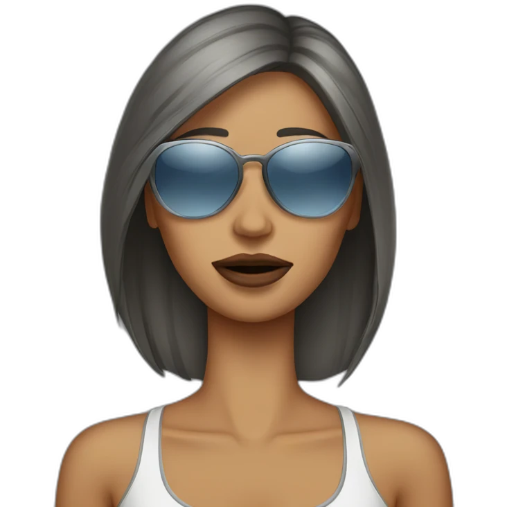 a woman crying while wearing sunglasses to look cool emoji