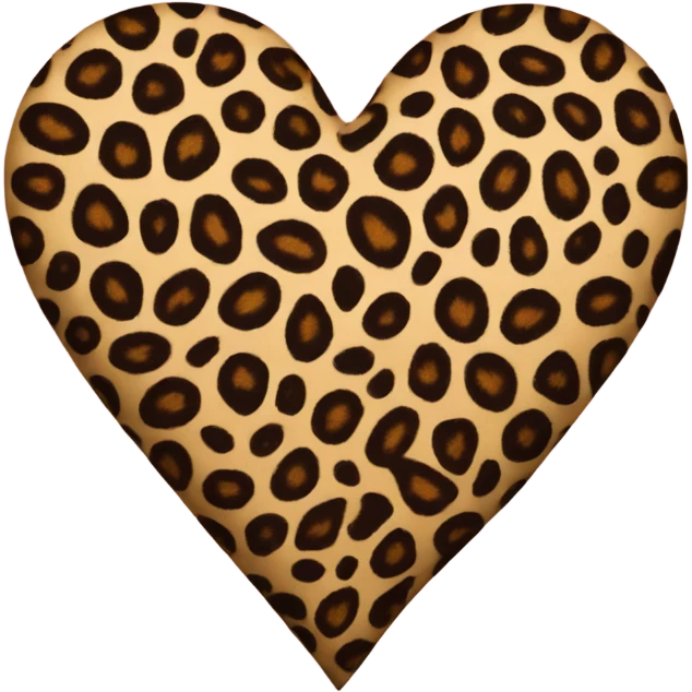 Leopard print heart emoji