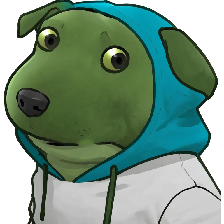 Dog wearing a hoodie emoji