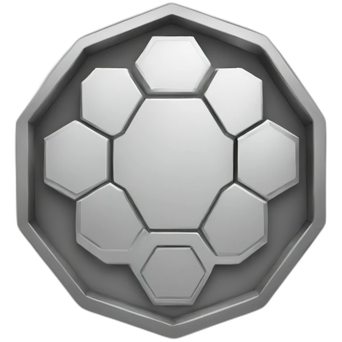 hexagon inside round coin emoji