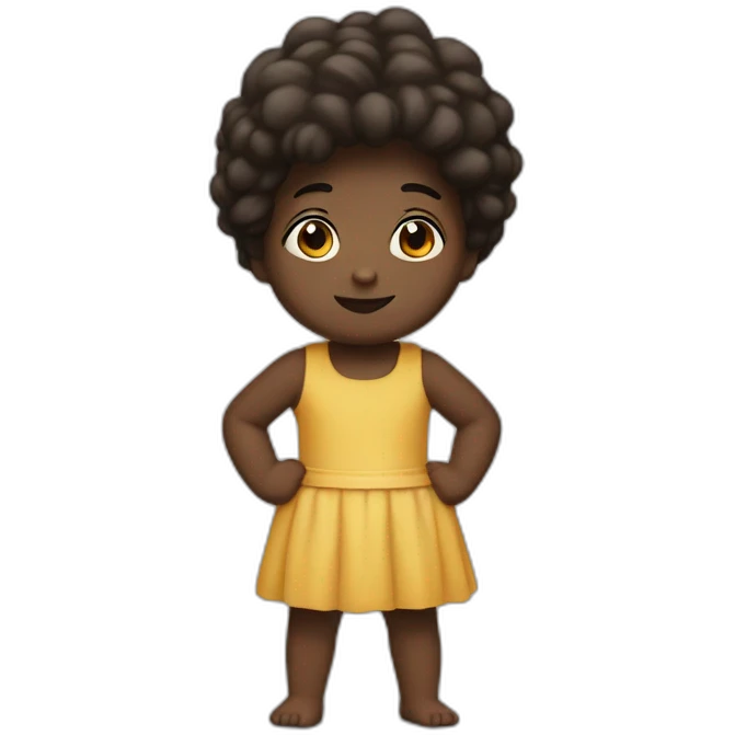 Giant girl tiny man emoji