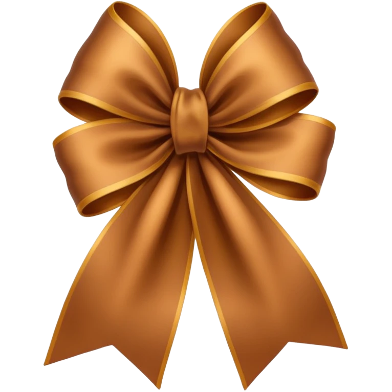 Brown ribbon and white emoji