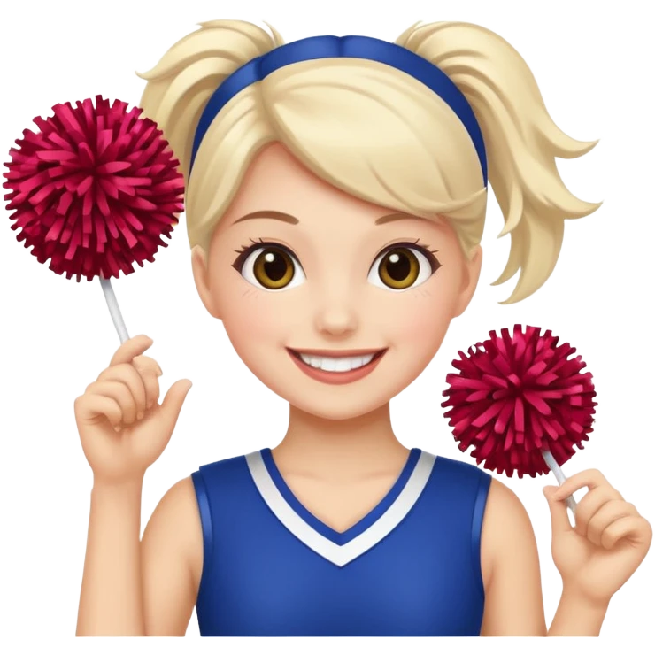 Cheerleaders white emoji