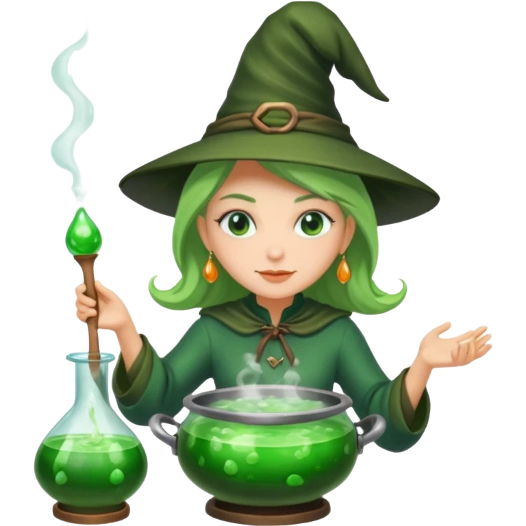 green witch cooking potion emoji