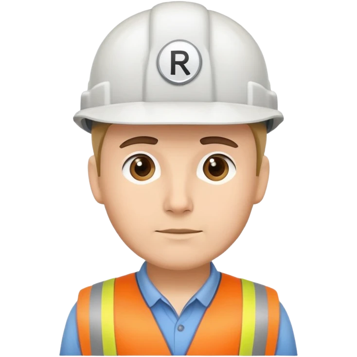 railway engineer with cap standing and thinking emoji