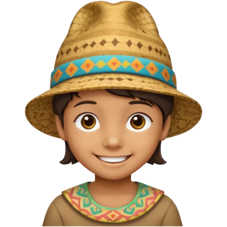 print hat with kid emoji