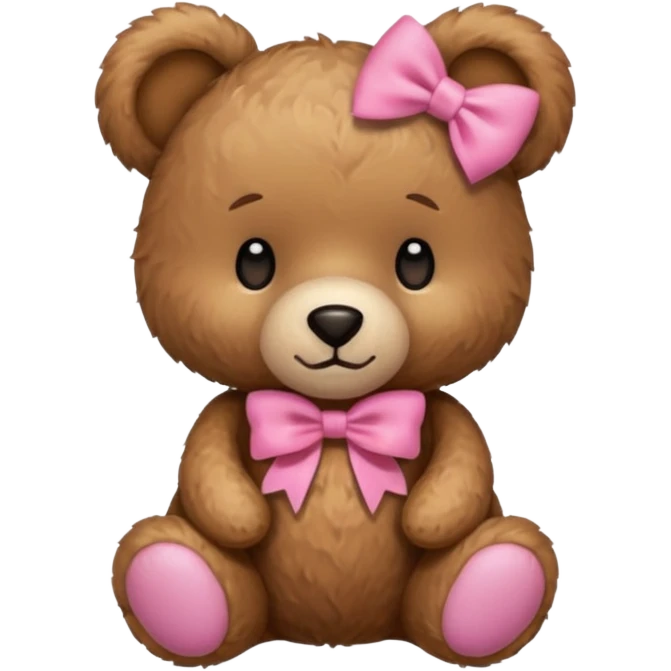 Teddy Bear With Pink Bow  emoji