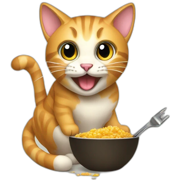 cat eating JavaScript logo emoji