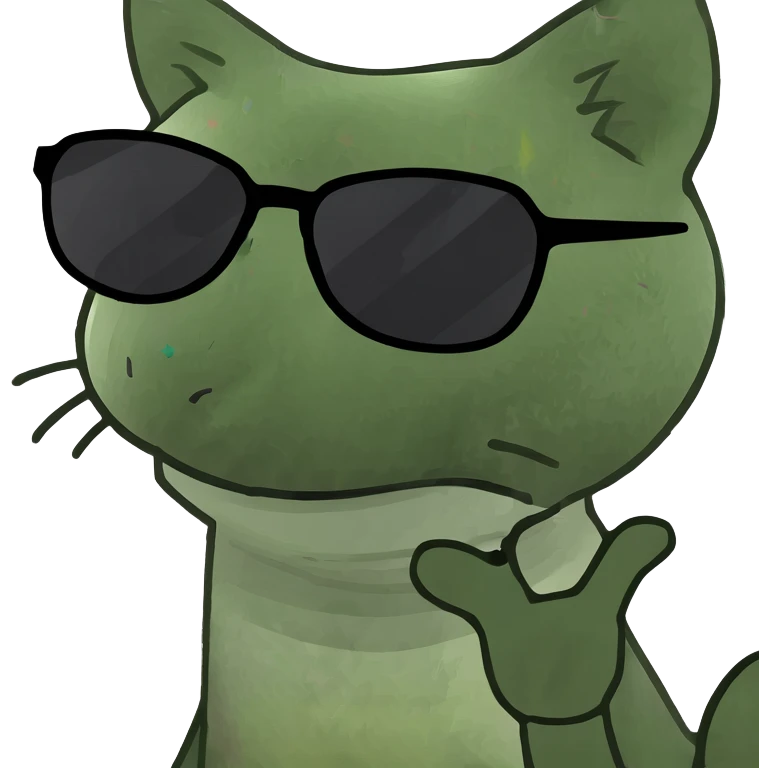 Cat with sunglasses emoji