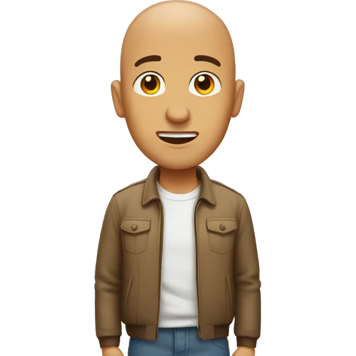Tan bald guy dripping emoji