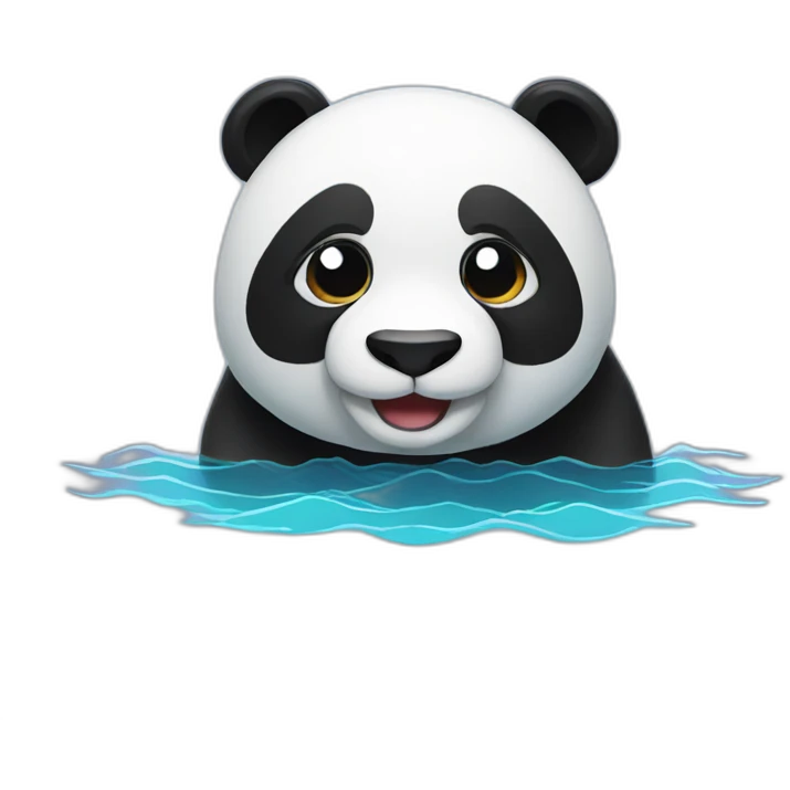 Swimming panda emoji