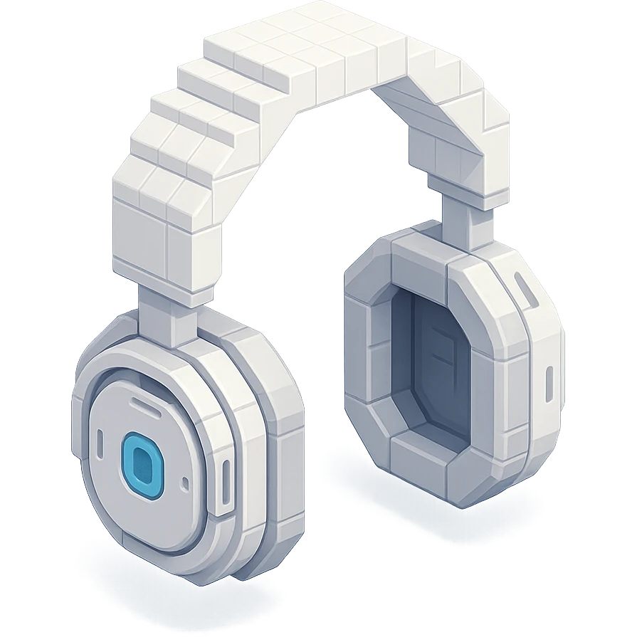 white Sony headphones with a futuristic design emoji
