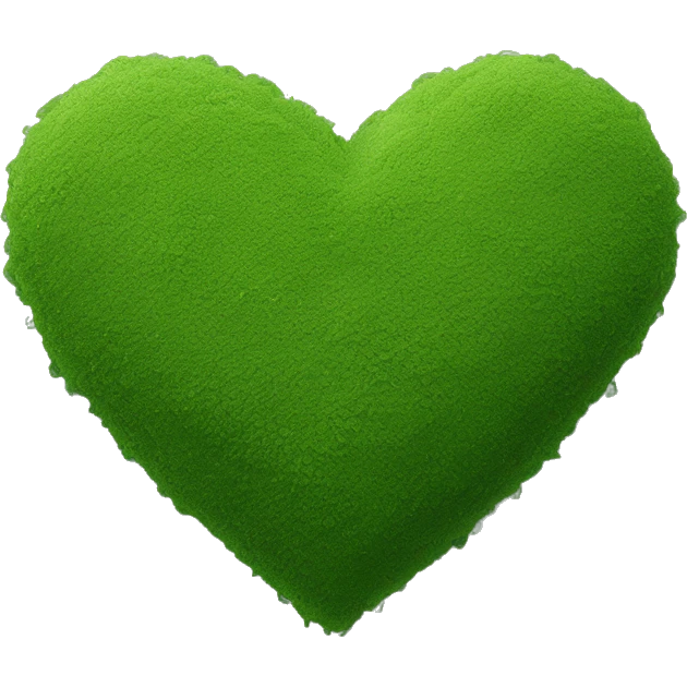 Moss green matte heart emoji