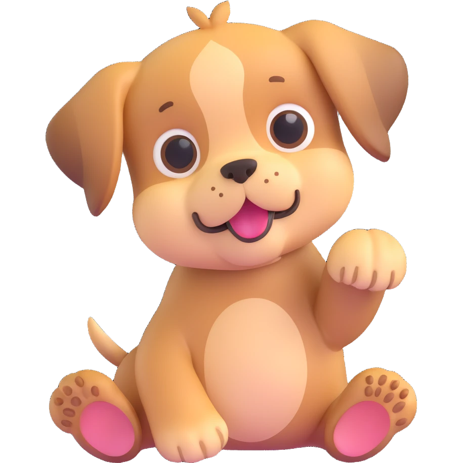 puppy showing its paws emoji