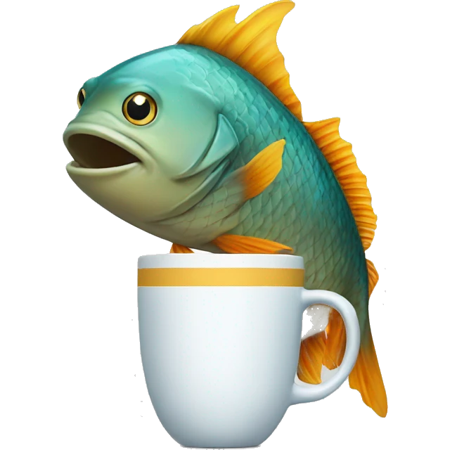fish with cup  emoji