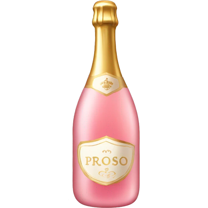 Pink Prosecco bottle emoji