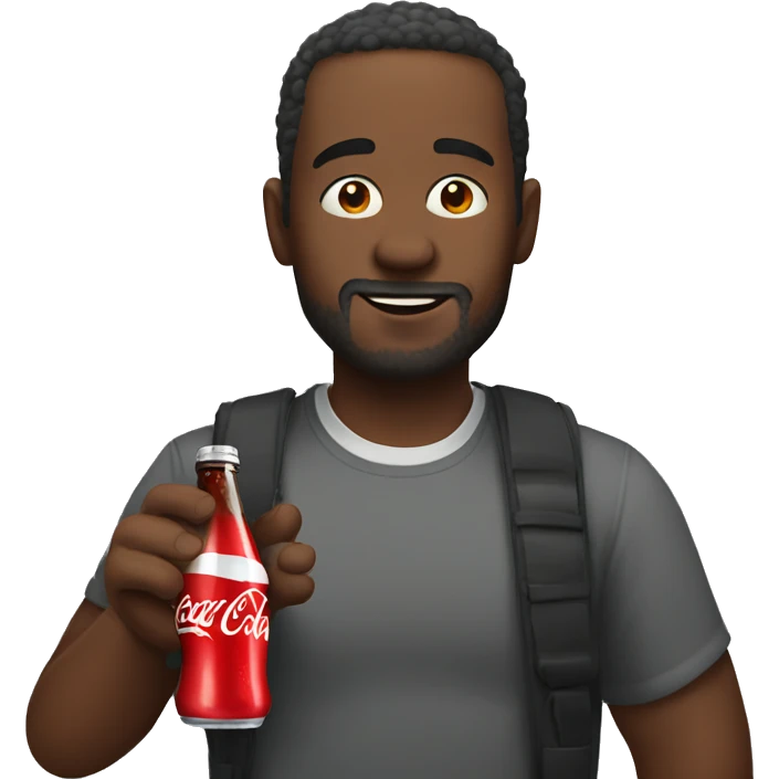 Man drinking Coke emoji