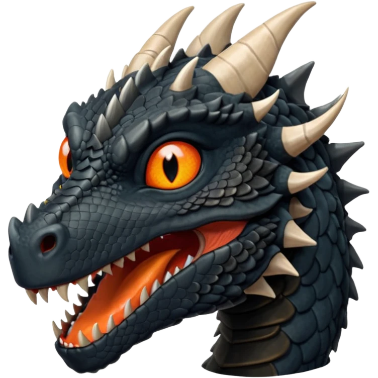 Drogon  from Games of throne character face only younger emoji