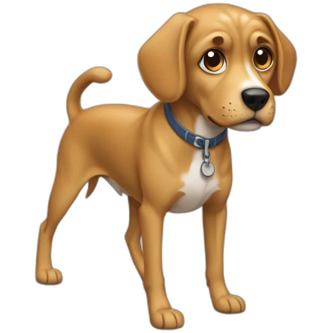 Chat sur un chien emoji