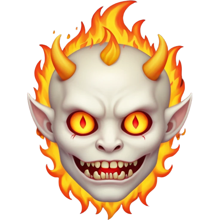 😈 com fogo por baixo emoji