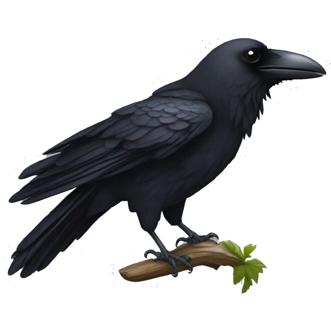 Right black raven wing  emoji