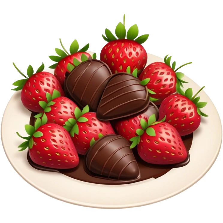 fresas con chocolate  emoji