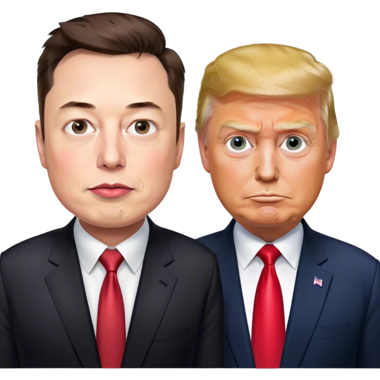 Elon Musk and Donald Trump standing next to each other  emoji