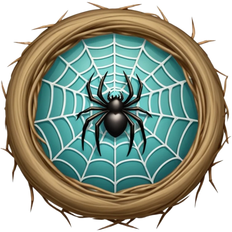 spider wed nest emoji