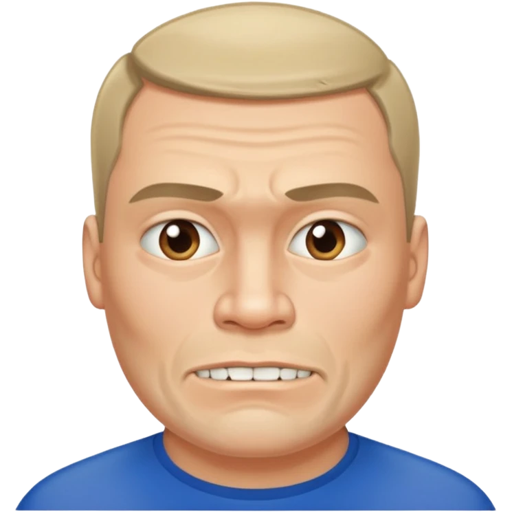 big  square-faced russian man thick jawed emoji