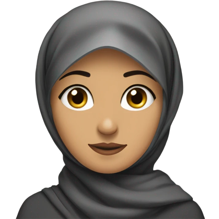 Egyptian Muslim woman wearing a hijab shrugging her shoulders emoji