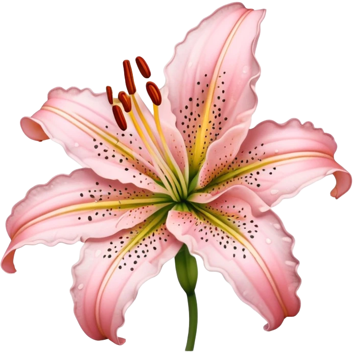light pink tiger lily emoji