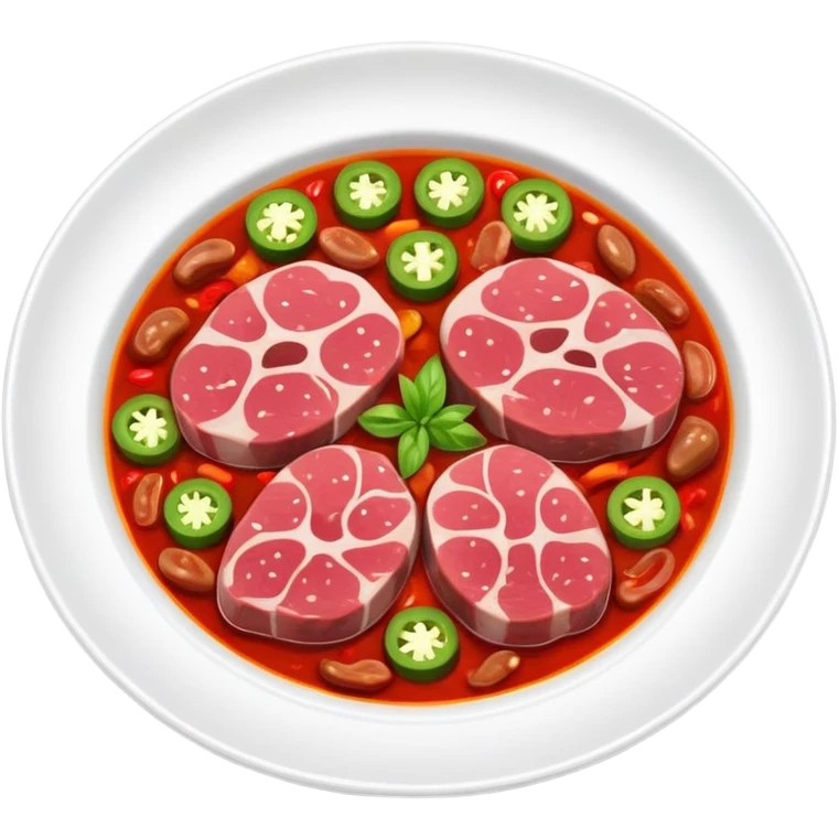 Fuqi Feipian sliced beef and offal in chili oil, simplified emoji style with bold outlines and bright colors, cartoon style Husband and Wife Lung Slices appetizer emoji