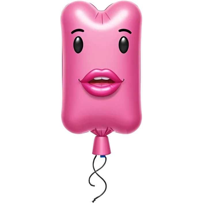   jeff koons inflatable  SPAM brand lipstick balloon sculpture  emoji