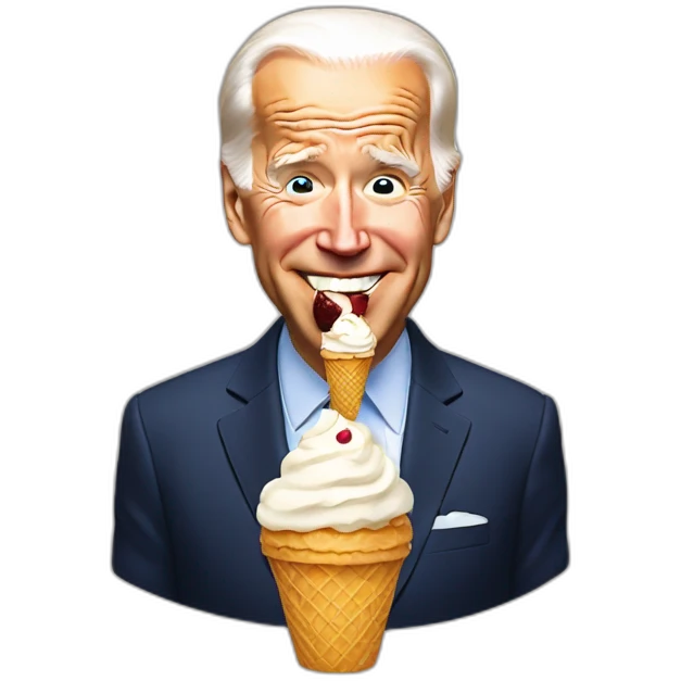 joe biden eating ice cream  emoji