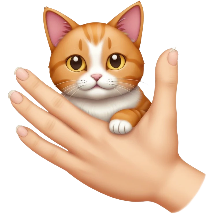 Fingers in cat emoji