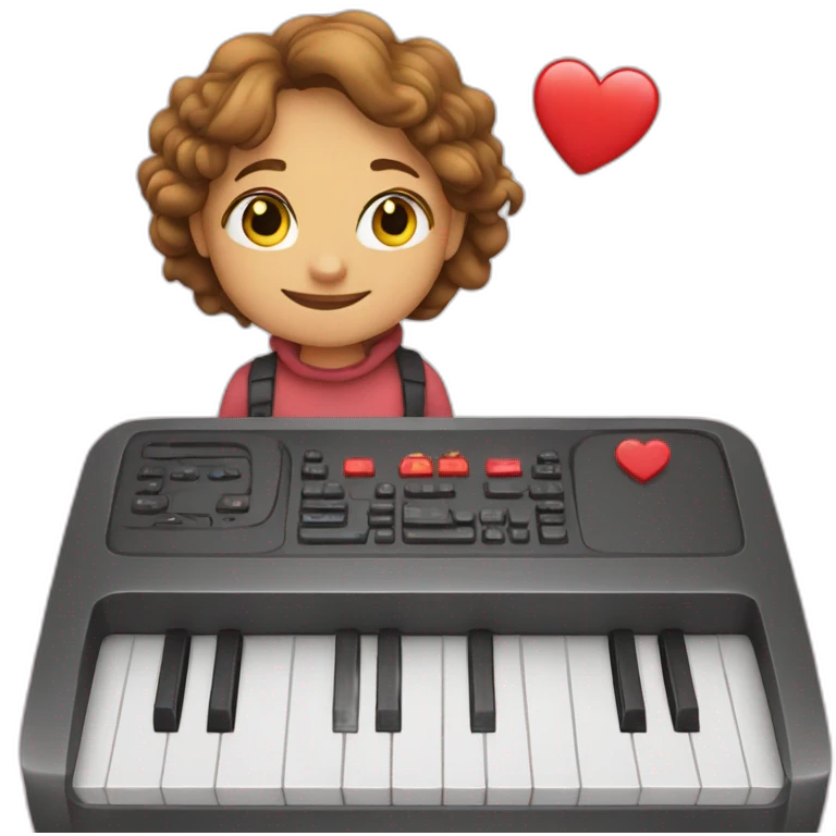 in love with a keyboard emoji
