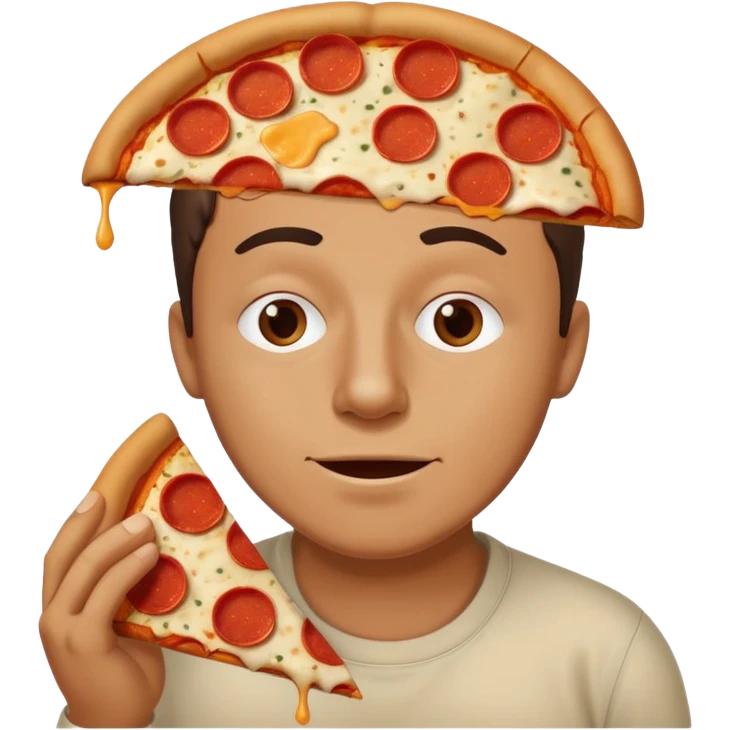 Blind man eating a pizza  emoji