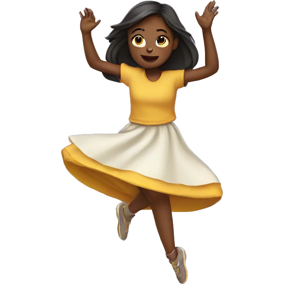 Girl levitating emoji