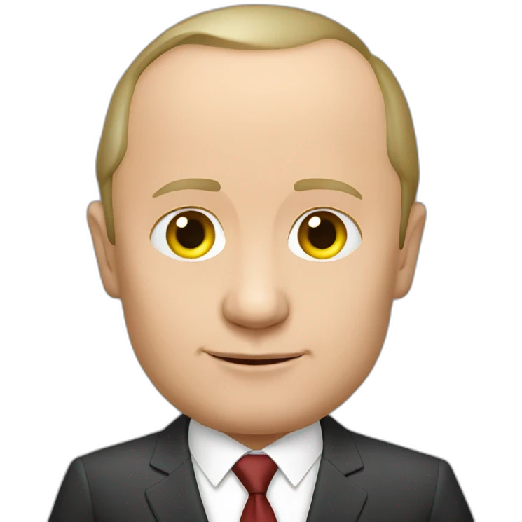Putin with an Ukrainian emoji