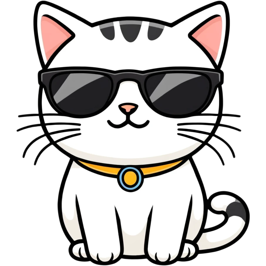 Cat with sunglasses emoji