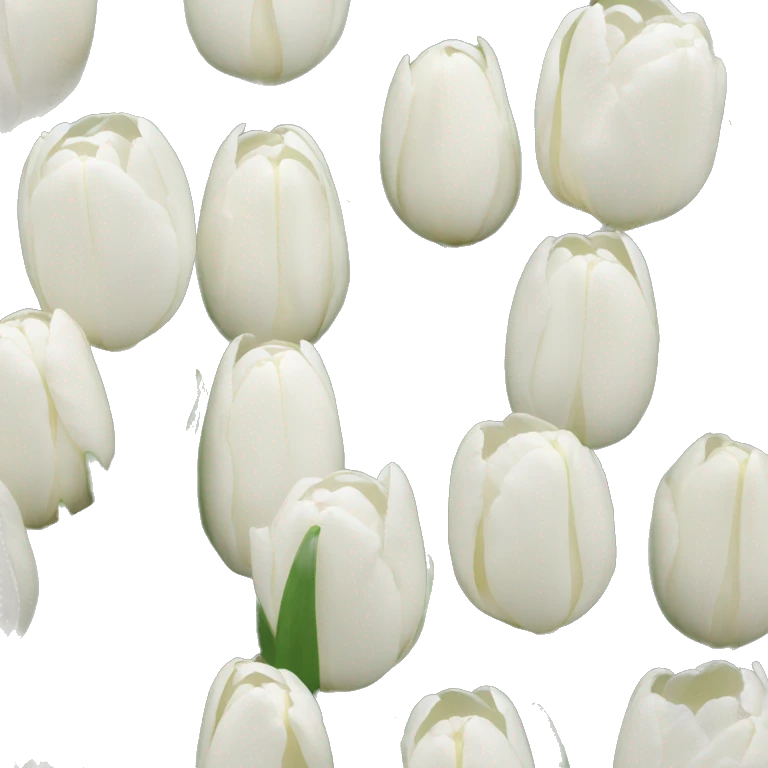 White tulips emoji