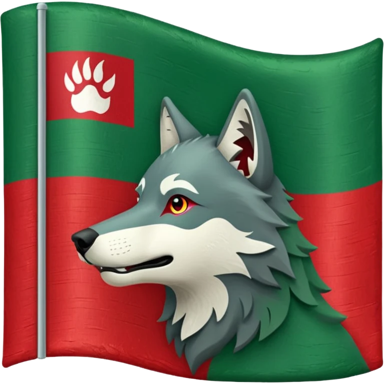 Alte Tschetschenien Flagge mit den wolf drauf emoji