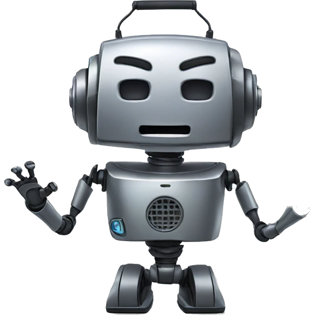 Robot singing emoji