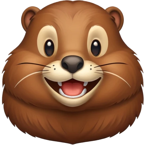 beaver smiling with buck teeth emoji
