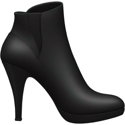 Black ankle boots with heels emoji