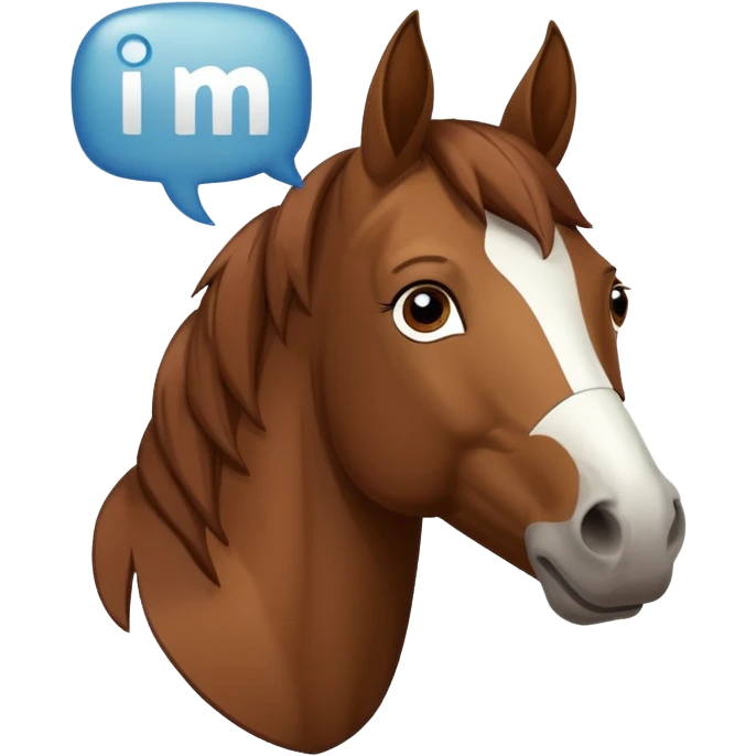 Horse saying I'm stefan emoji