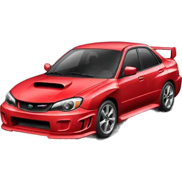 Red Subaru Impreza WRX emoji