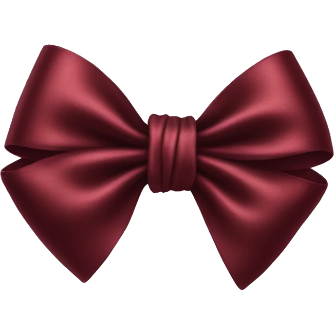 Dark red silk bow emoji
